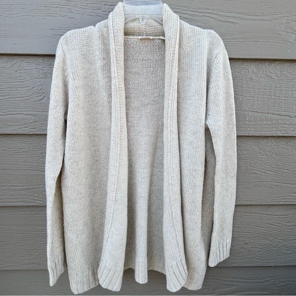 Levi’s Open Waterfall Cardigan Oatmeal Wool Blend S/M‎ No Belt see measurements - Picture 1 of 15